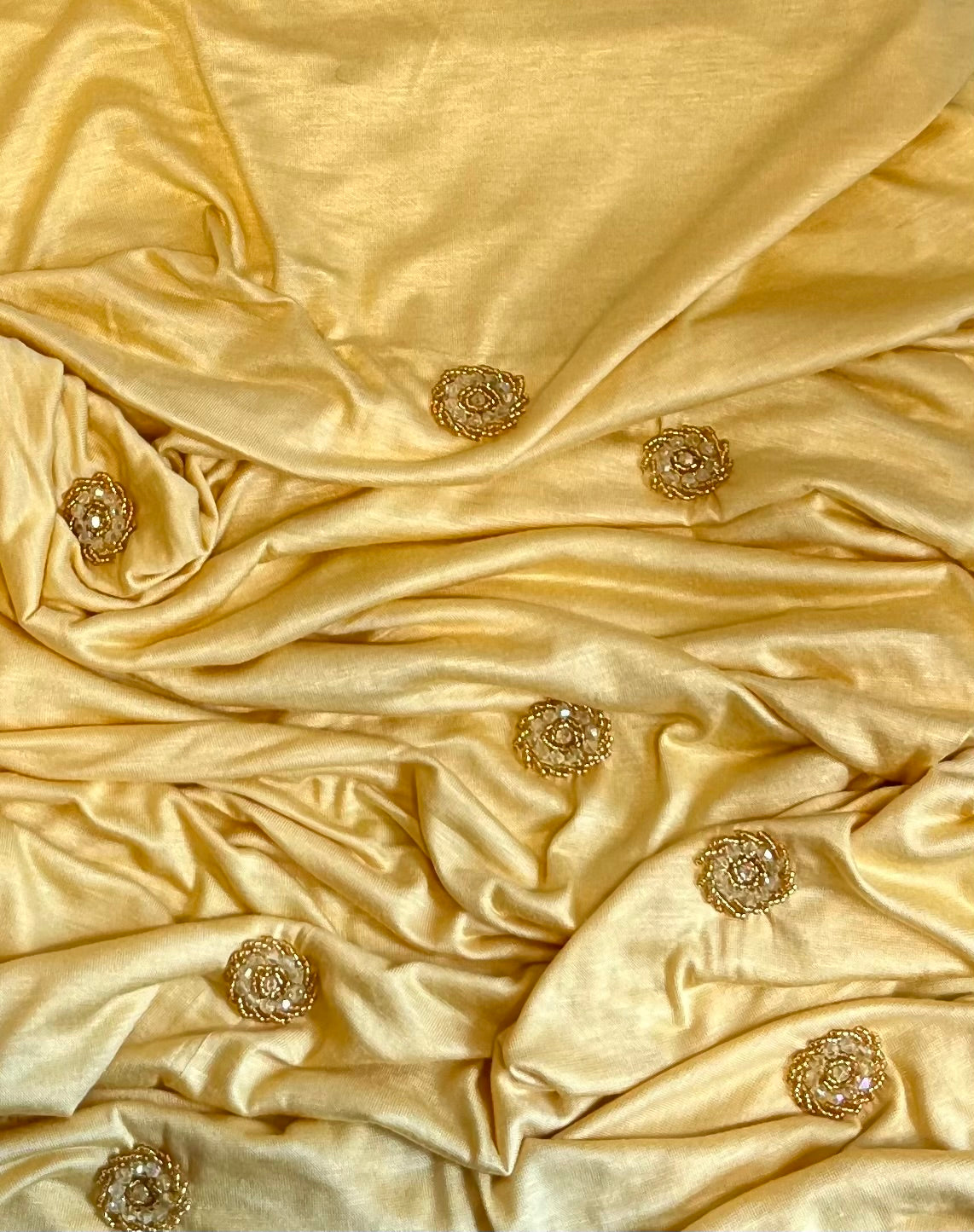 Foulard jersey jaune poussin