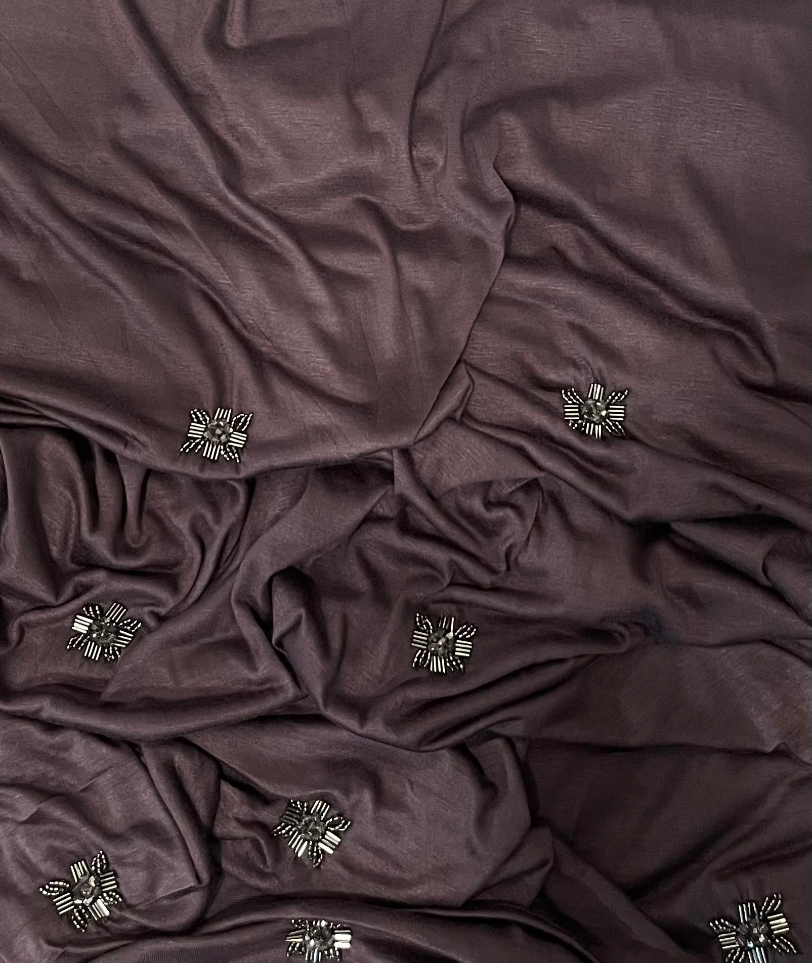 Foulard jersey violet mauve