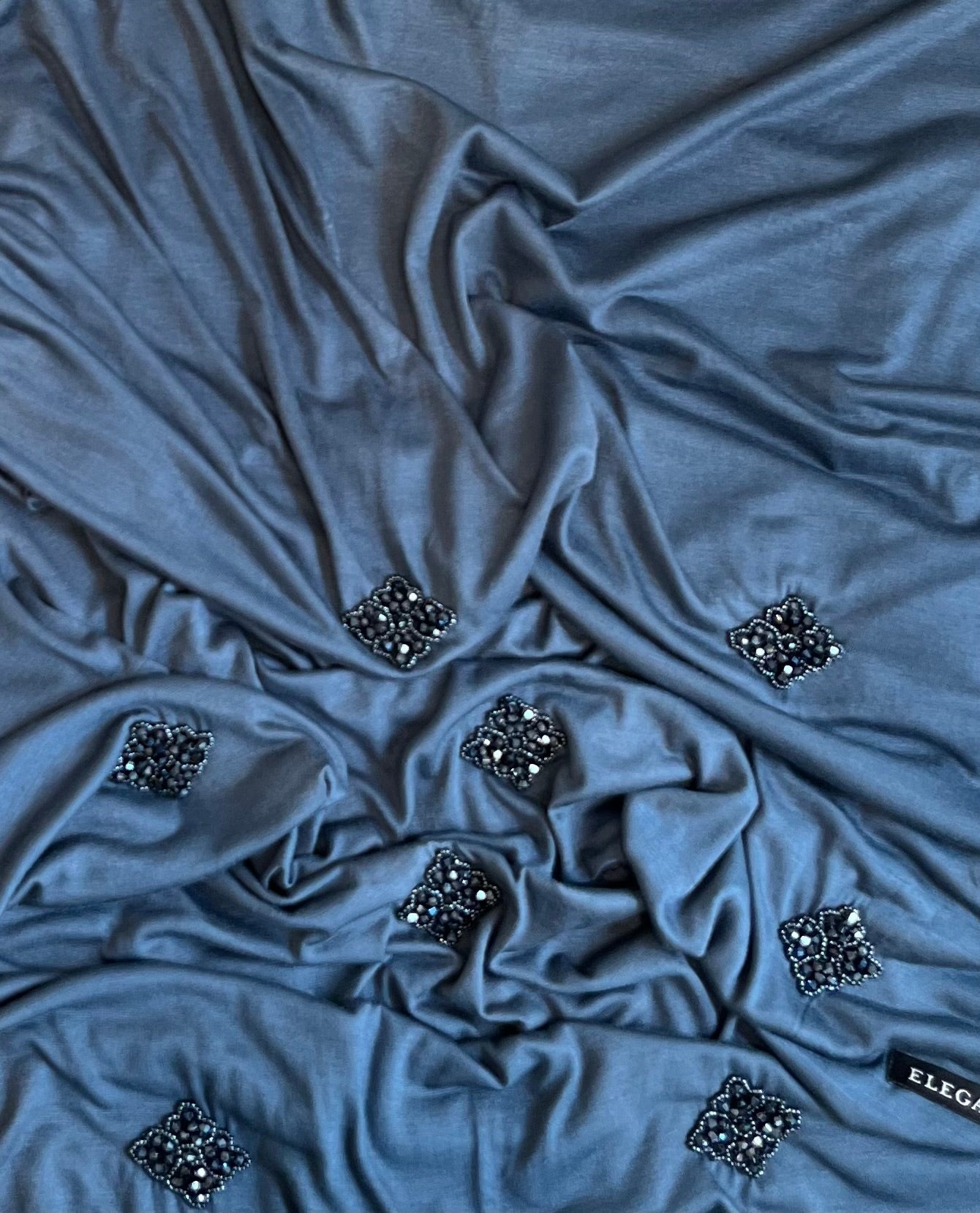 Foulard jersey bleu canard