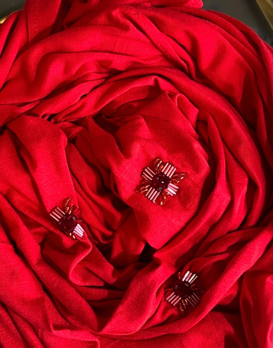 FOULARD JERSEY RED