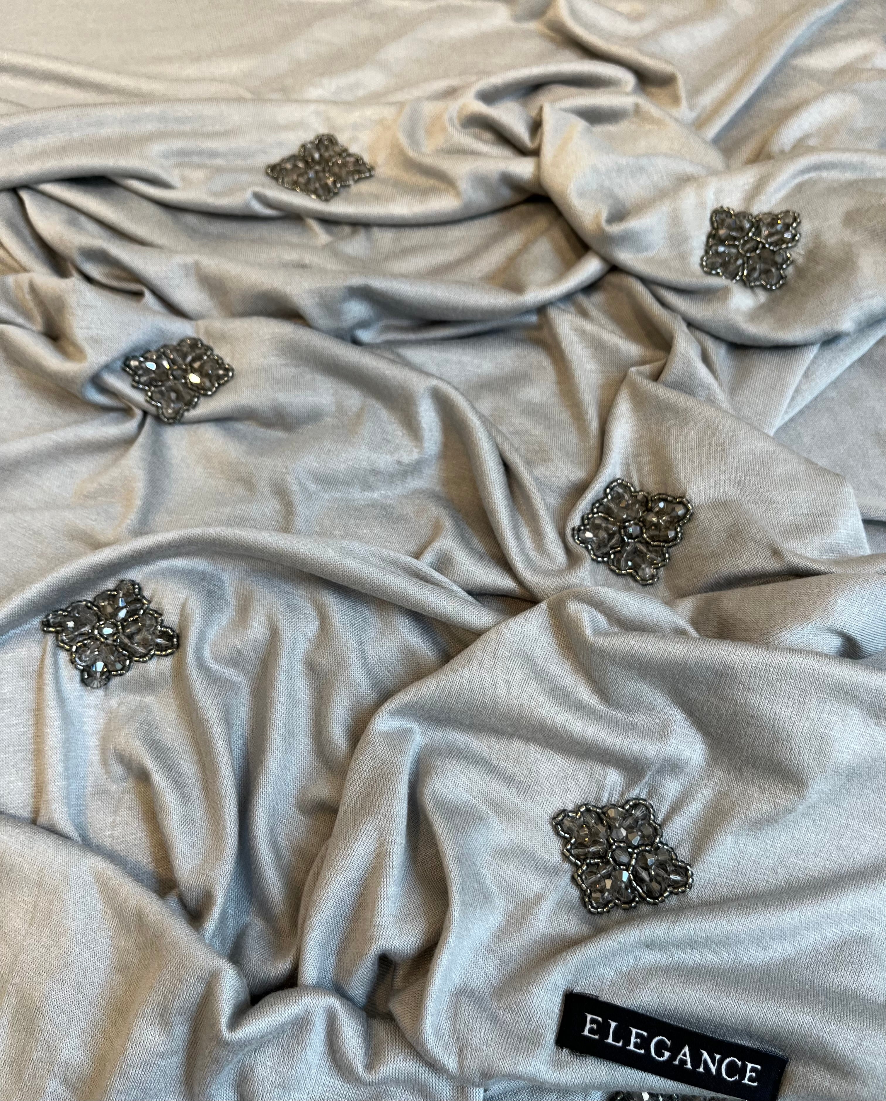 Foulard jersey gris claire