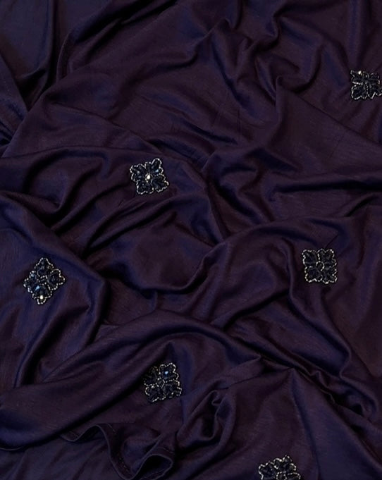 FOULARD JERSEY VIOLET FONCÉ