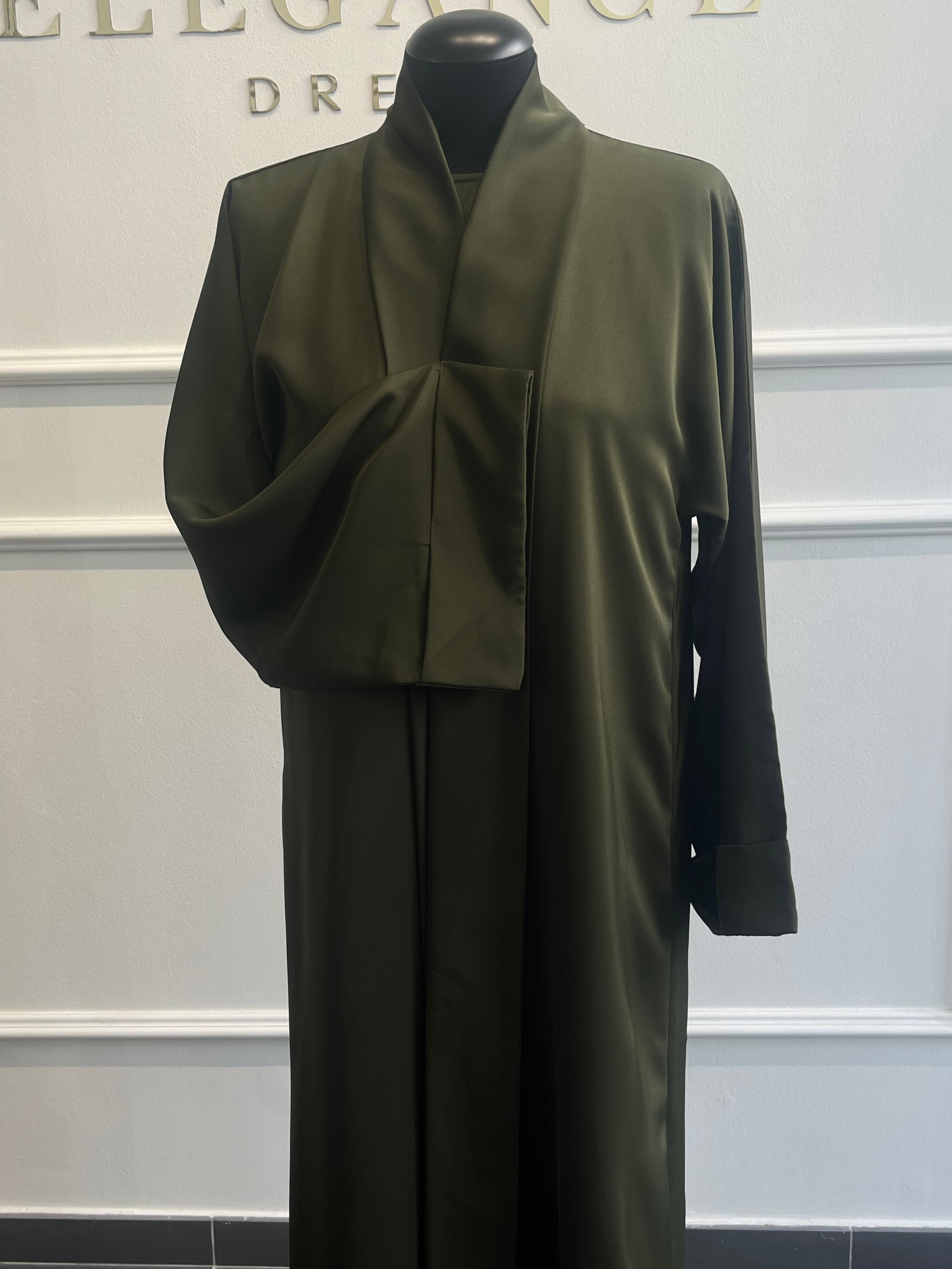 Abaya jasmin vert kaki