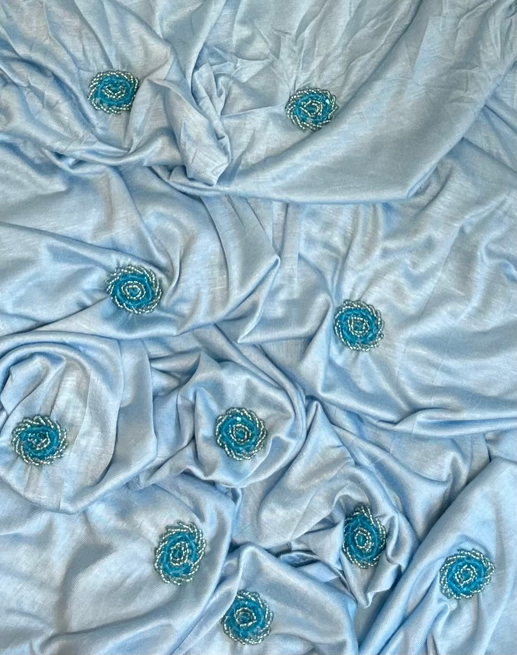 Foulard jersey bleu ciel