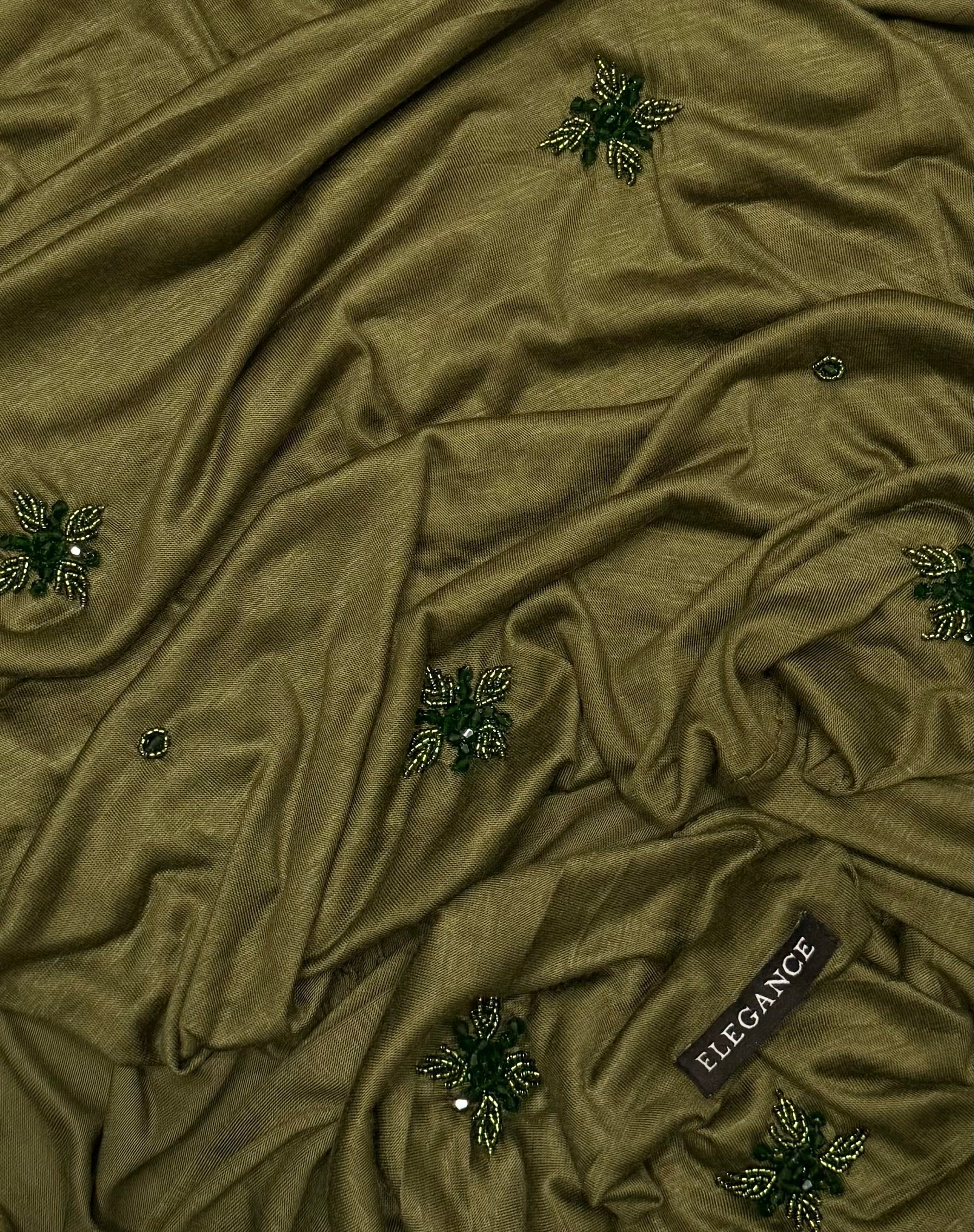 Foulard jersey vert kaki