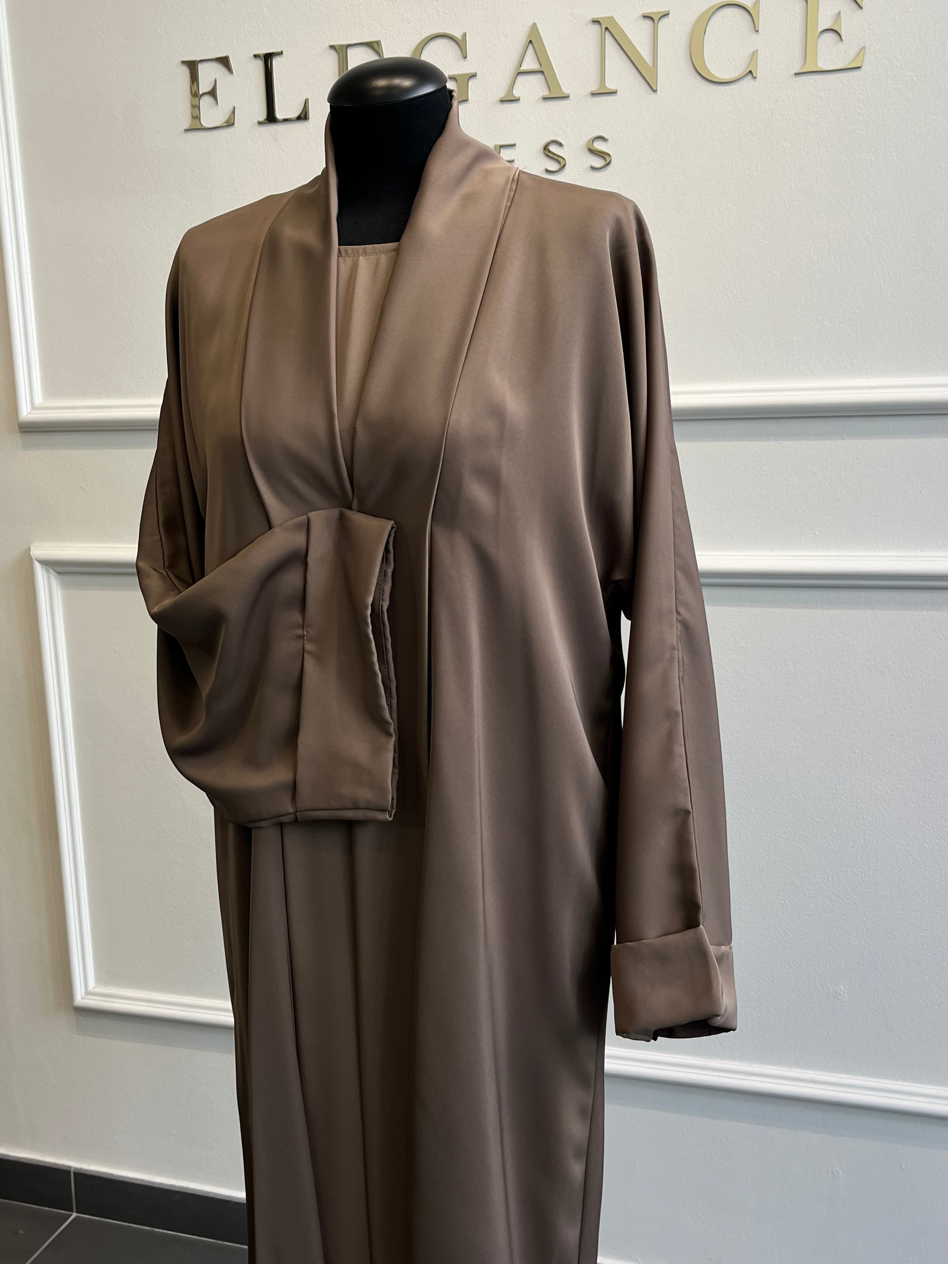 Abaya Jasmin marron claire