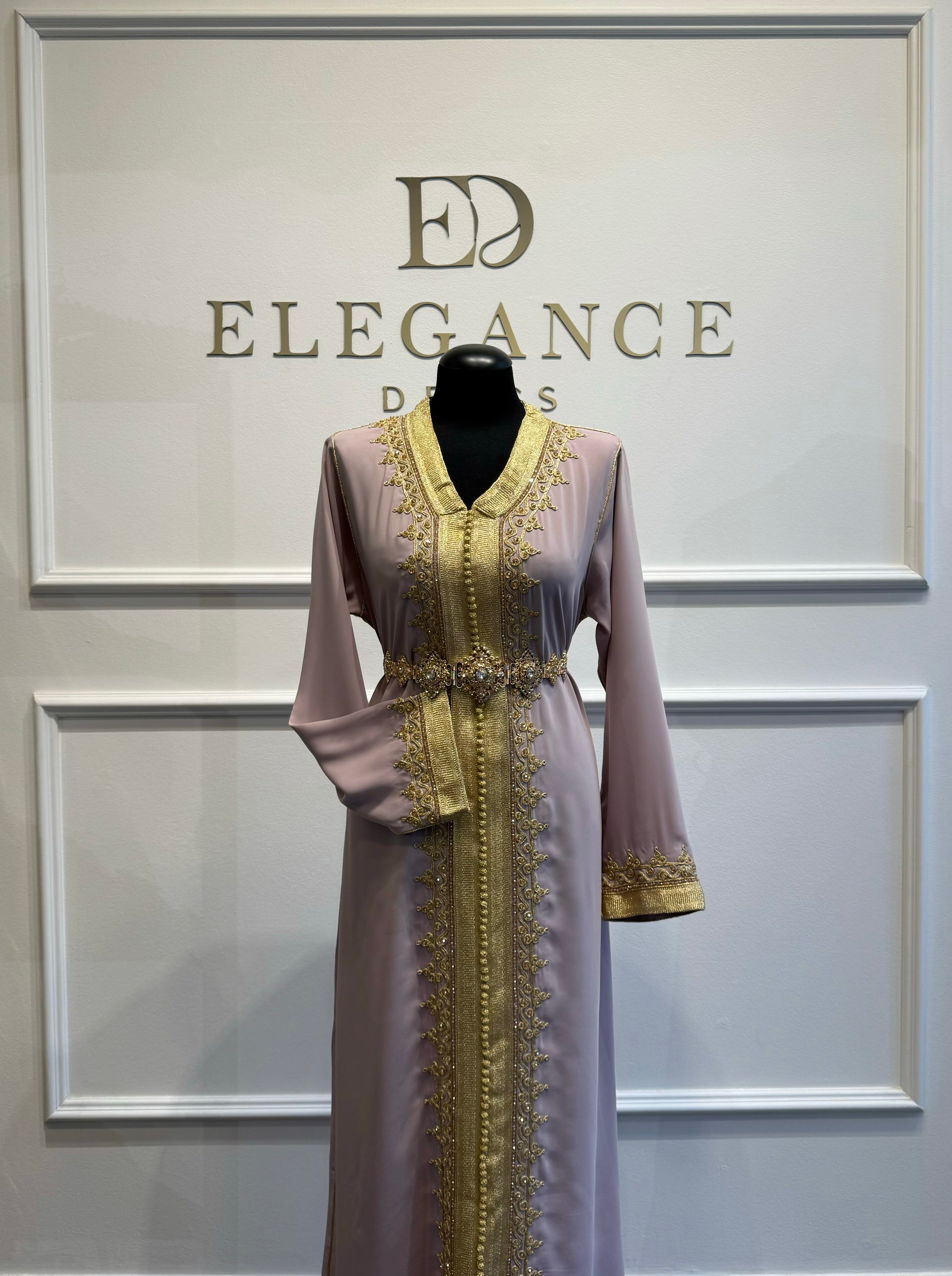 Caftan Nour rose pâle