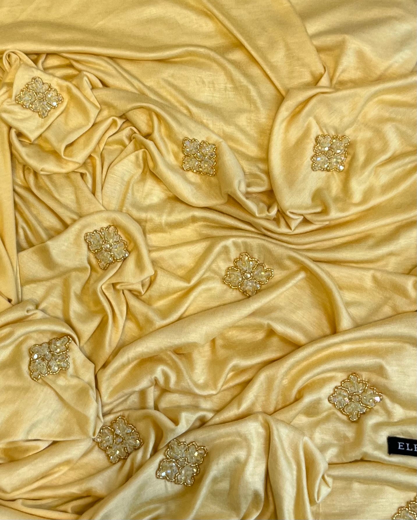 Foulard jersey jaune poussin