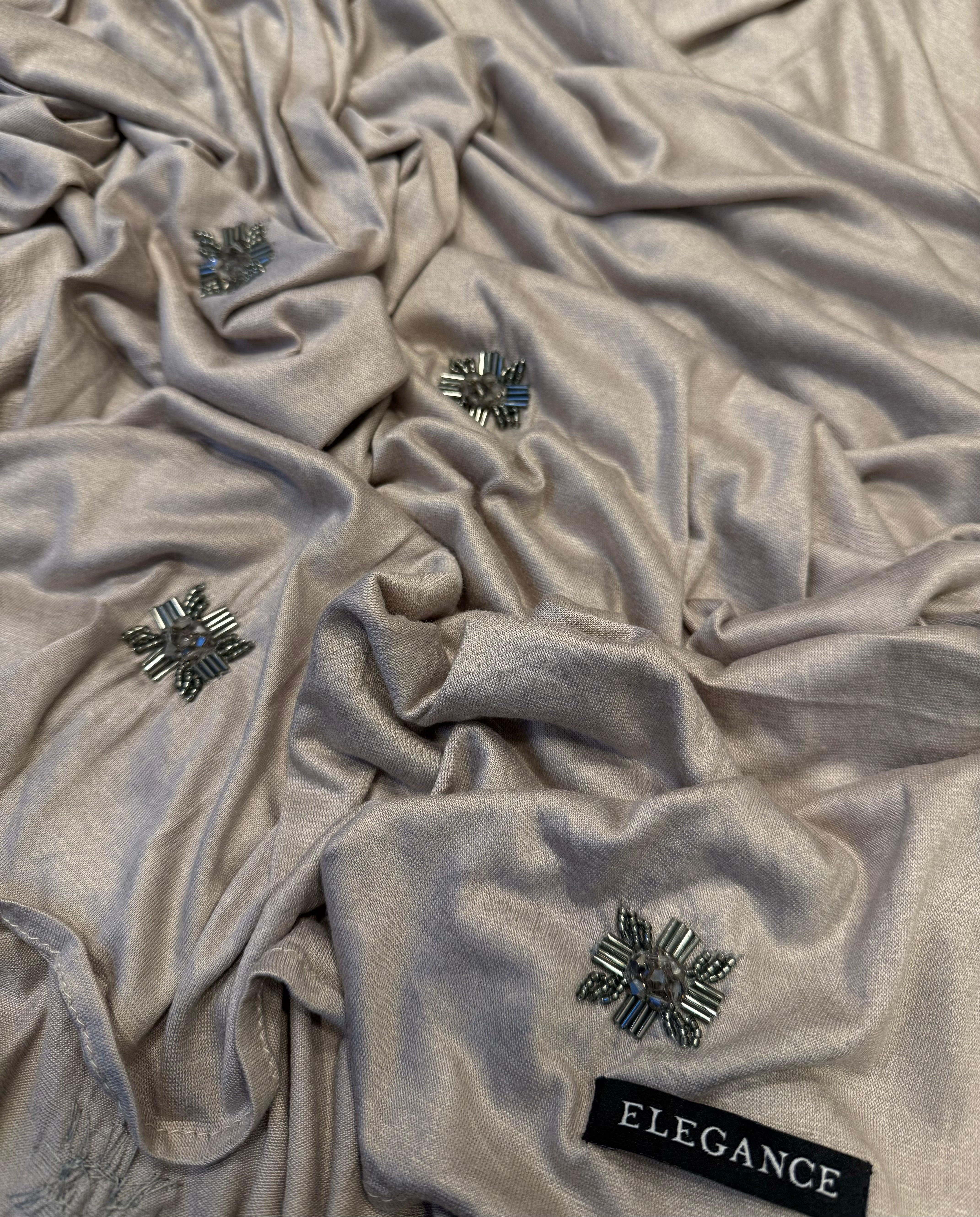 Foulard jersey taupe foncé