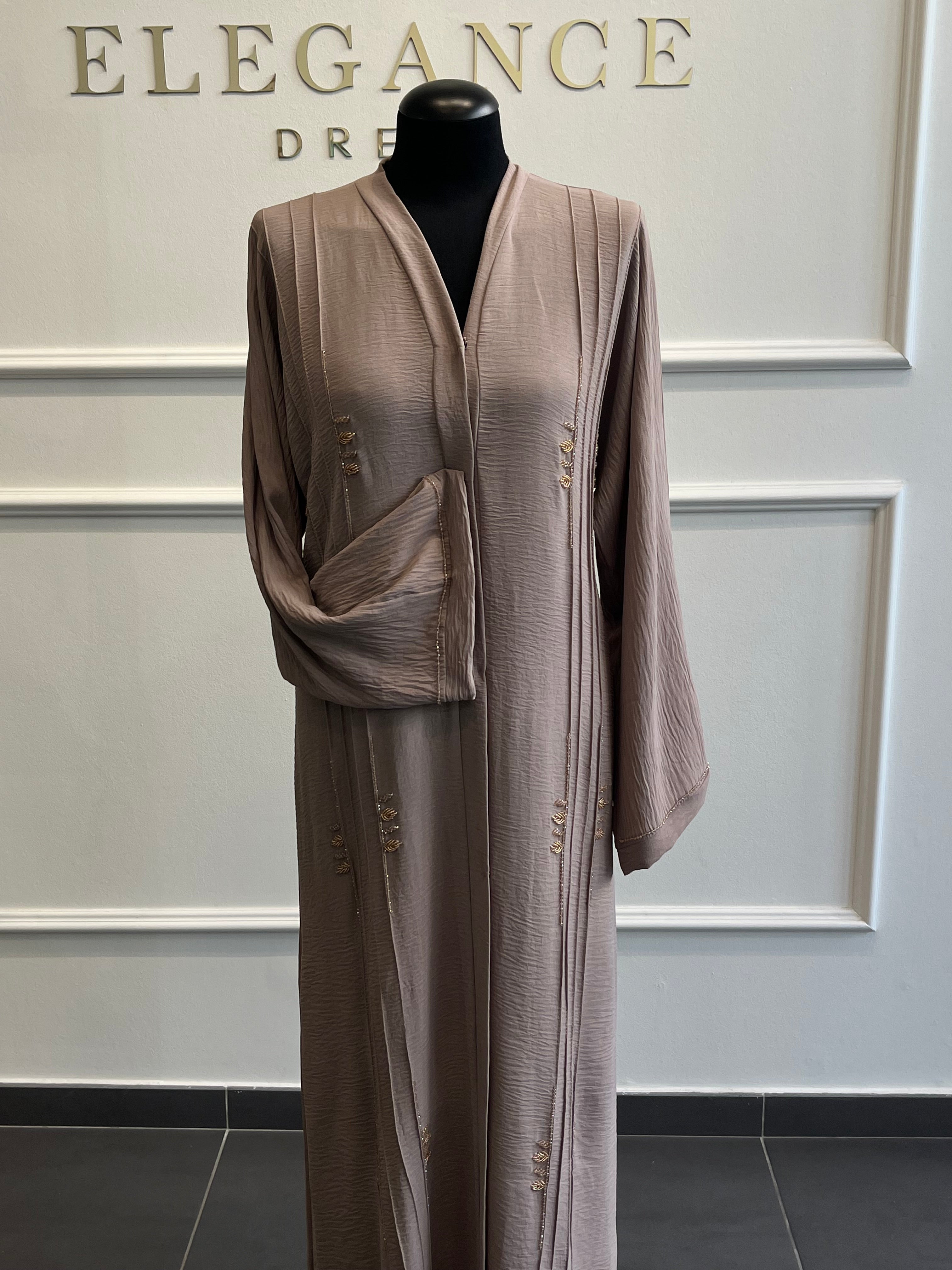 Abaya Syrine taupe rose