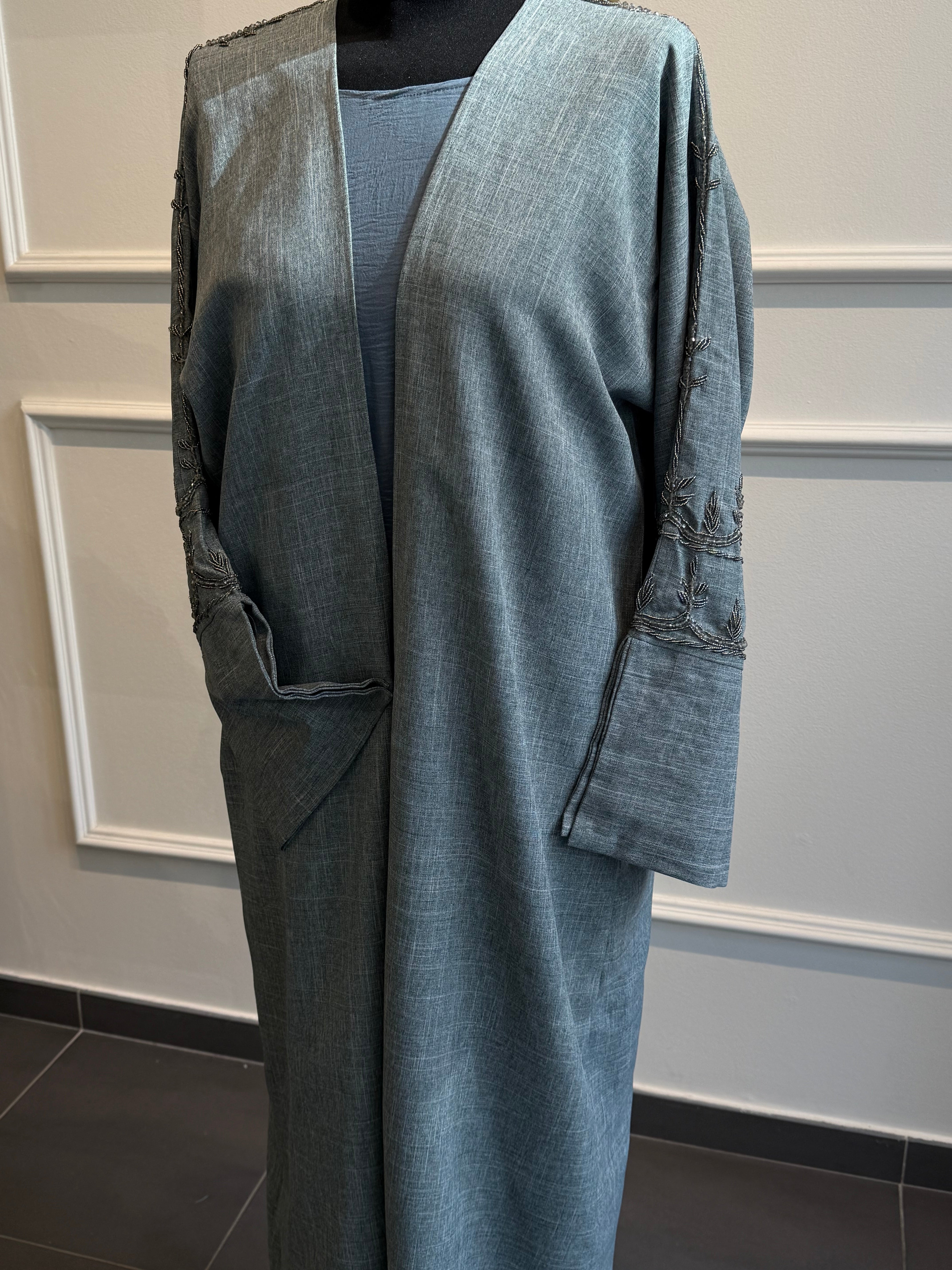 Abaya Imane bleu jeans