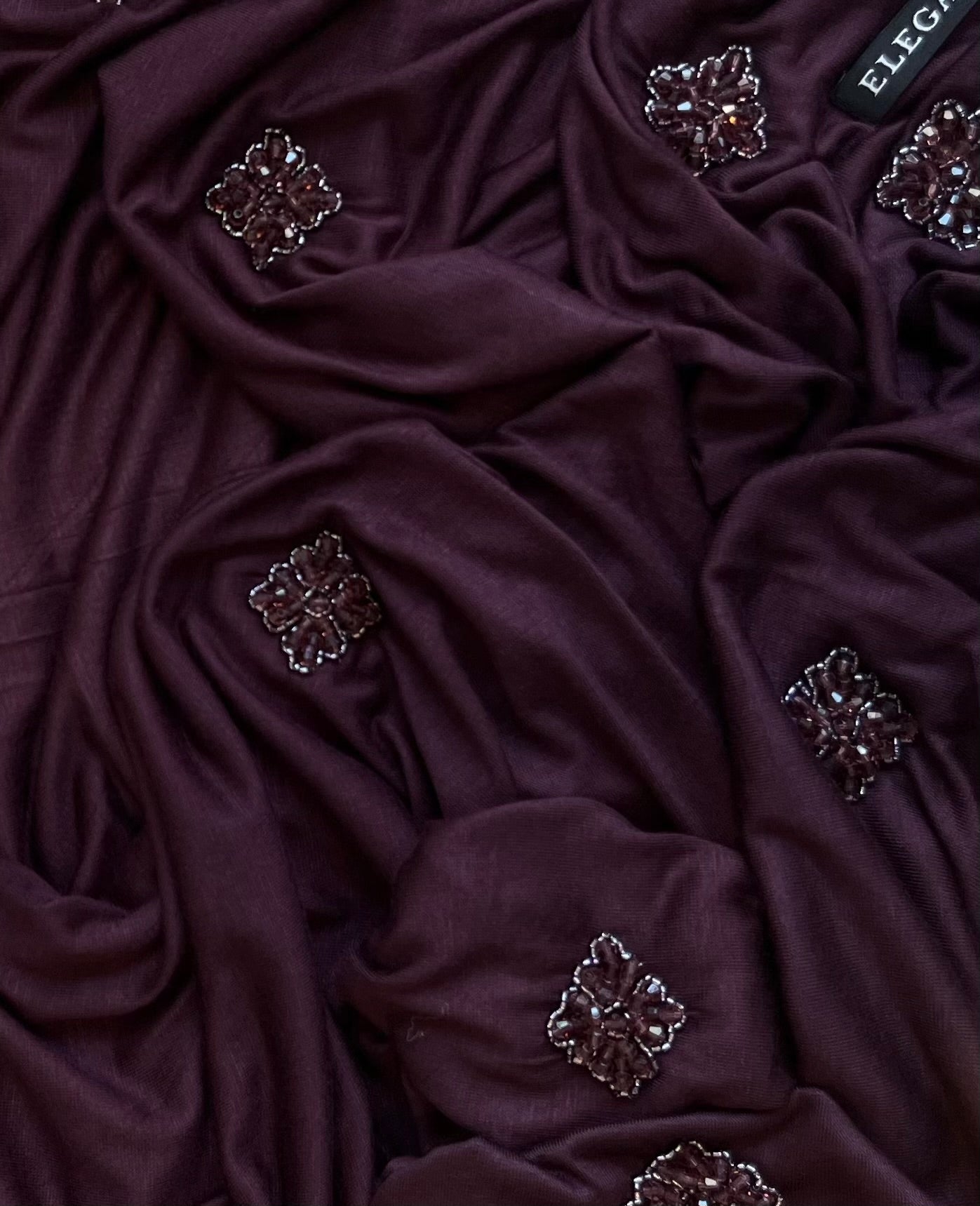 Foulard jersey prune