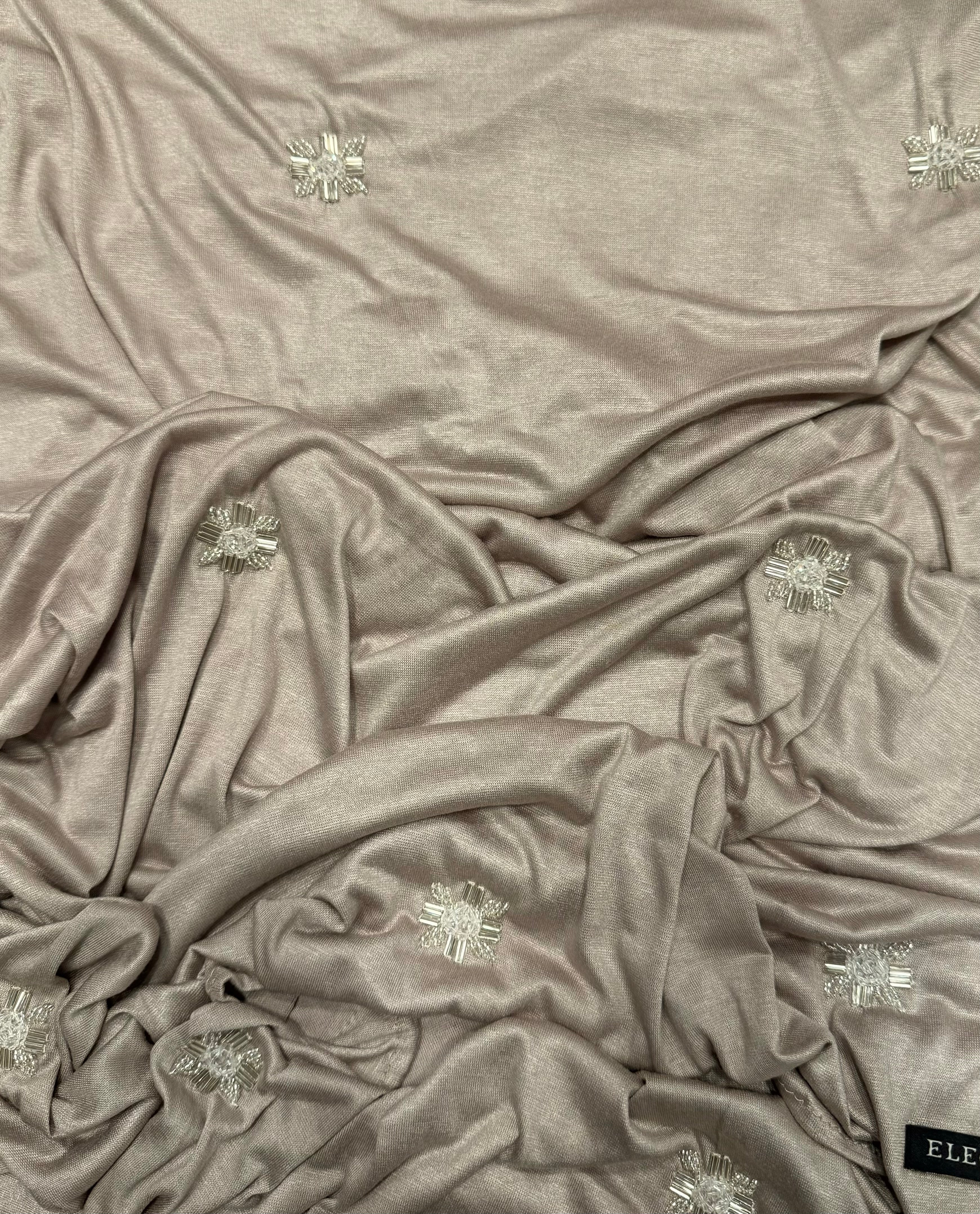 Foulard jersey taupe claire