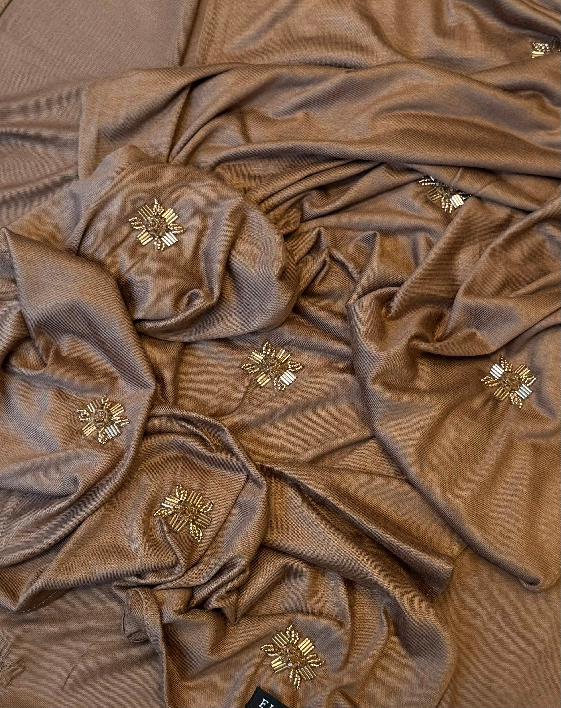 Foulard jersey marron