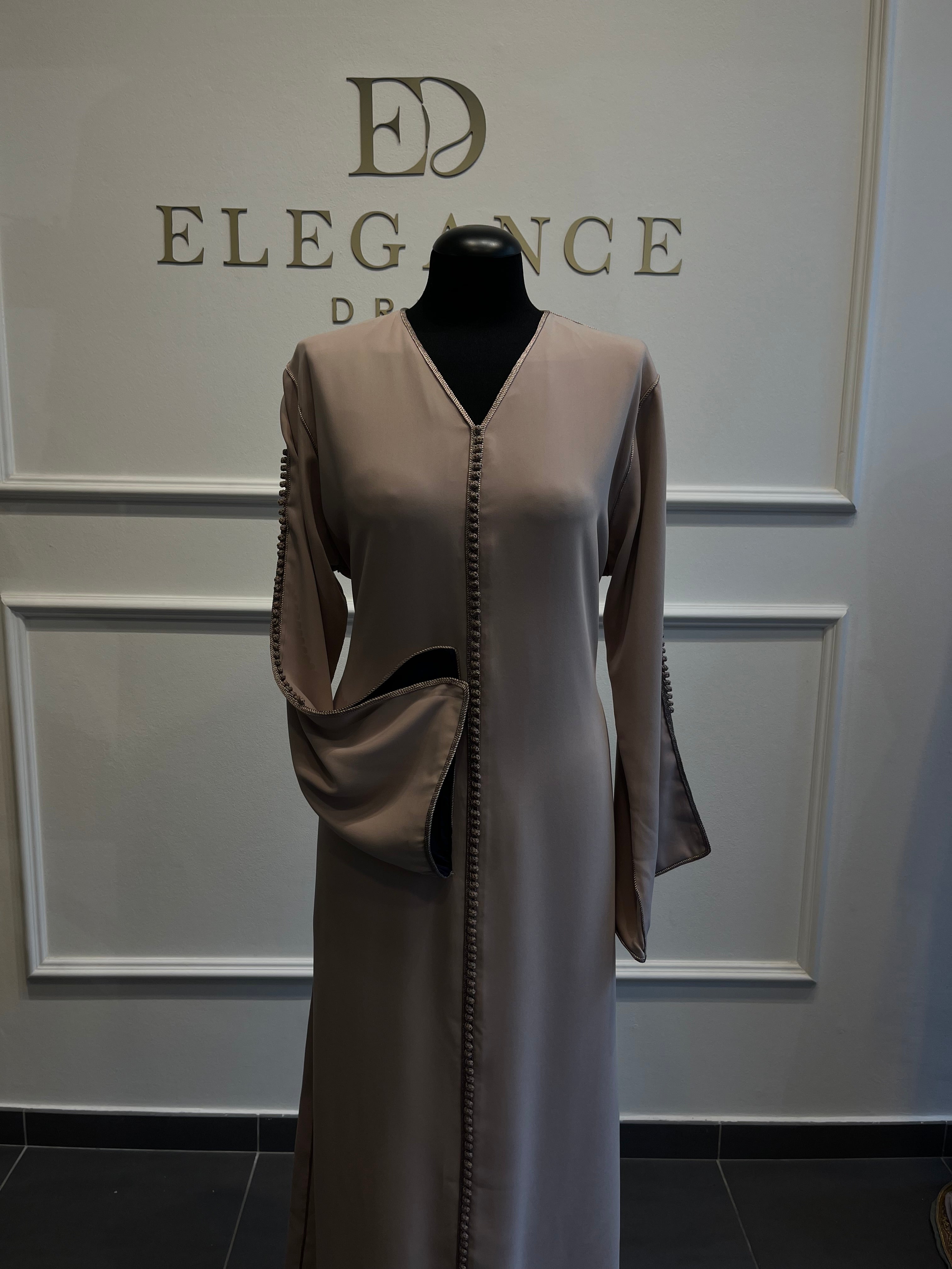 CAFTAN Zeyna TAUPE / BLEU MARINE