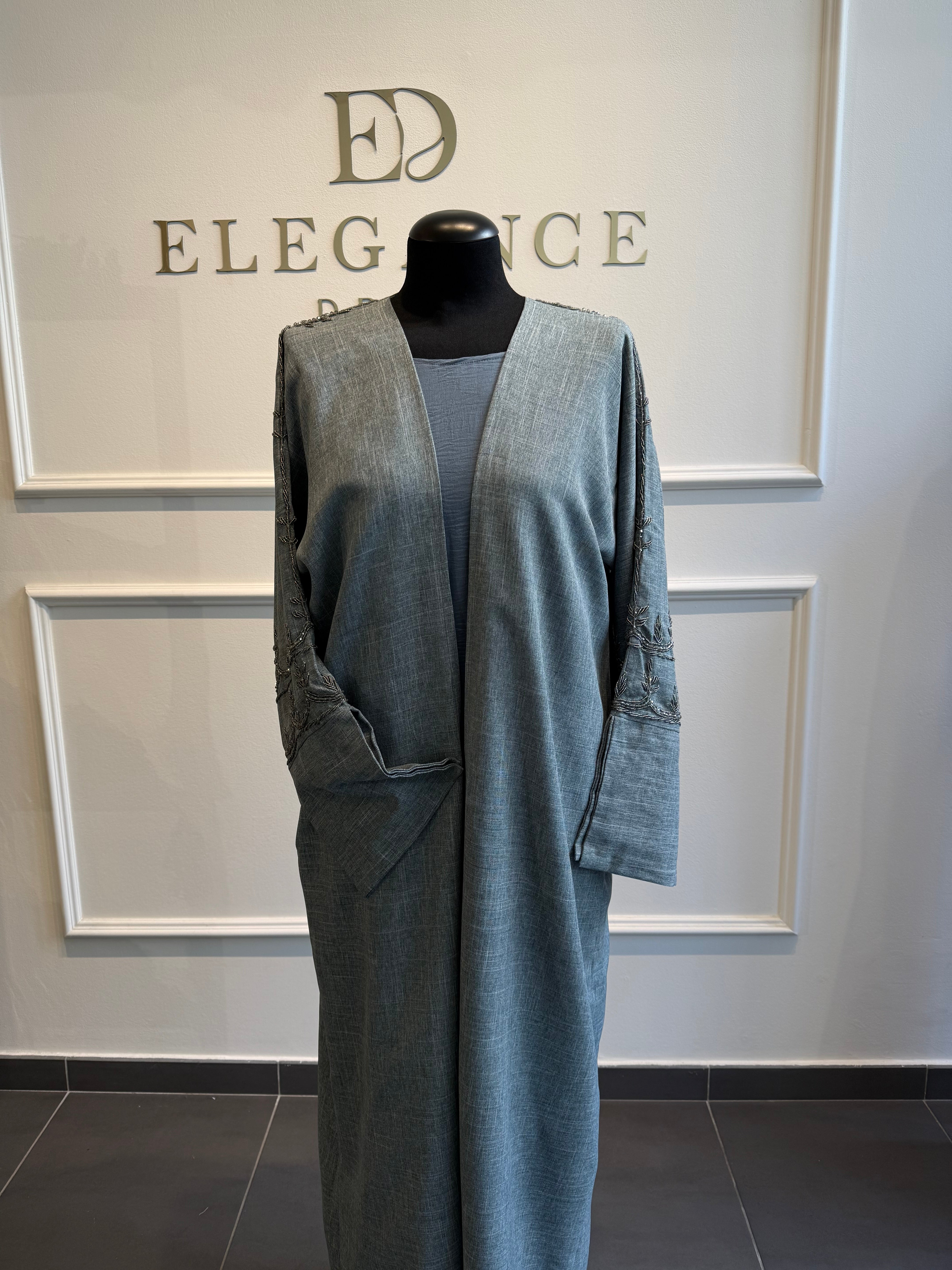 Abaya Imane bleu jeans