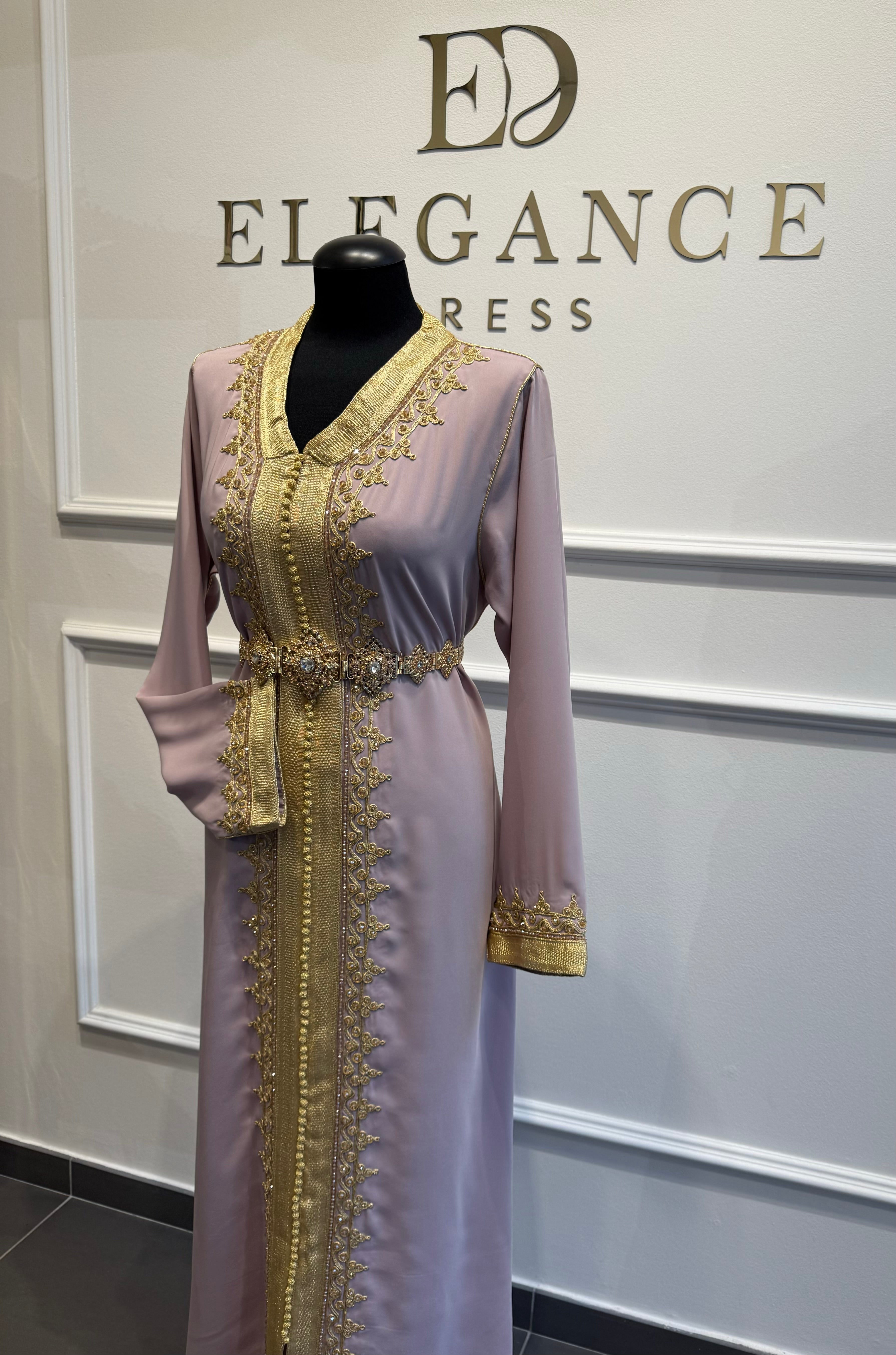 Caftan Nour rose pâle