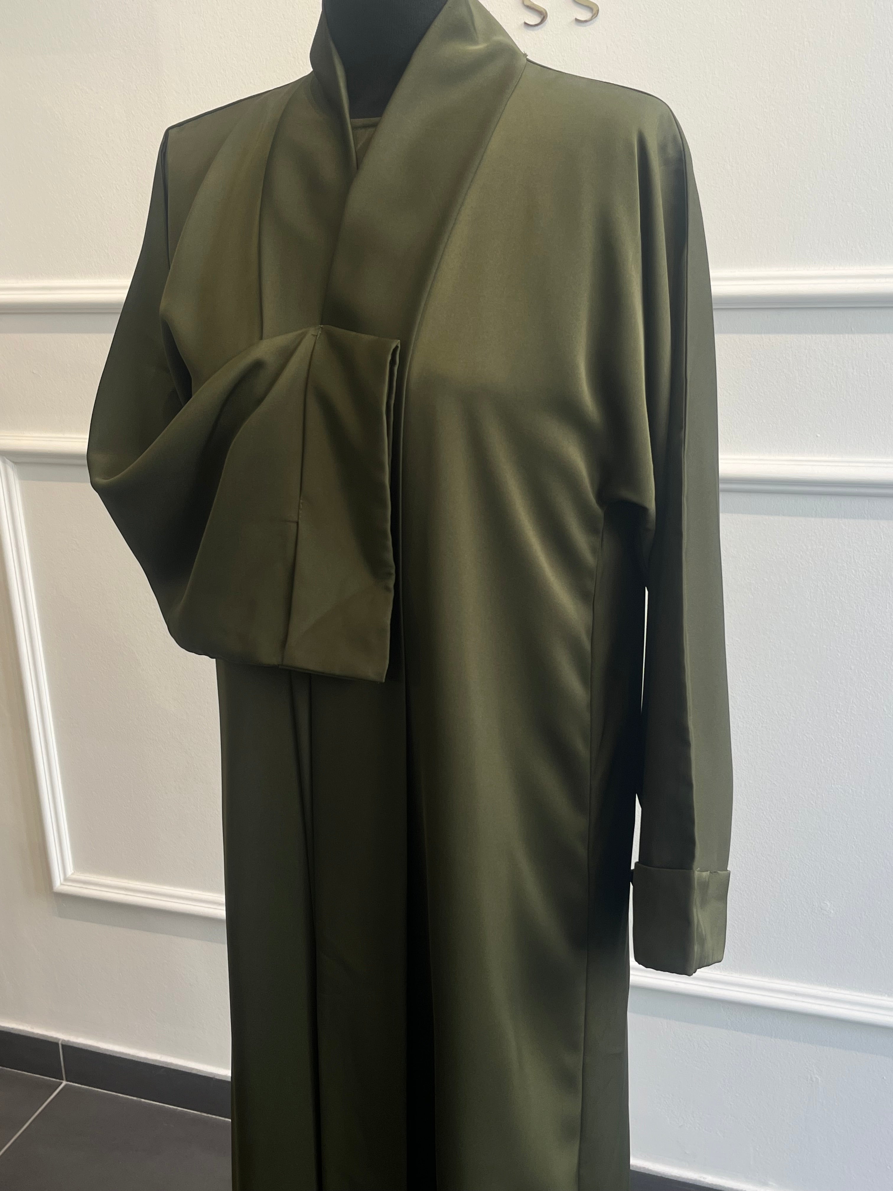 Abaya jasmin vert kaki