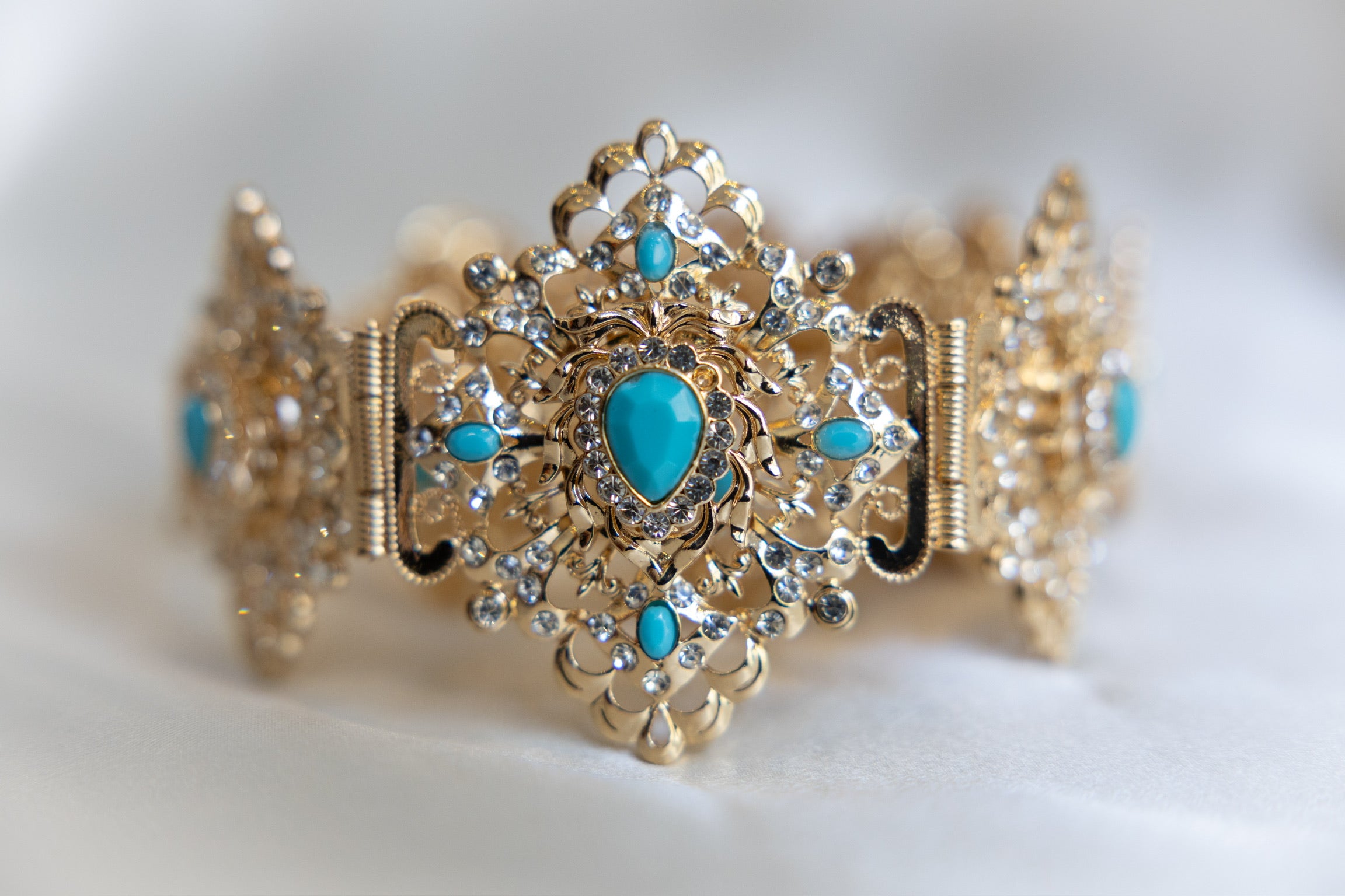 CEINTURE GOLD BLEU