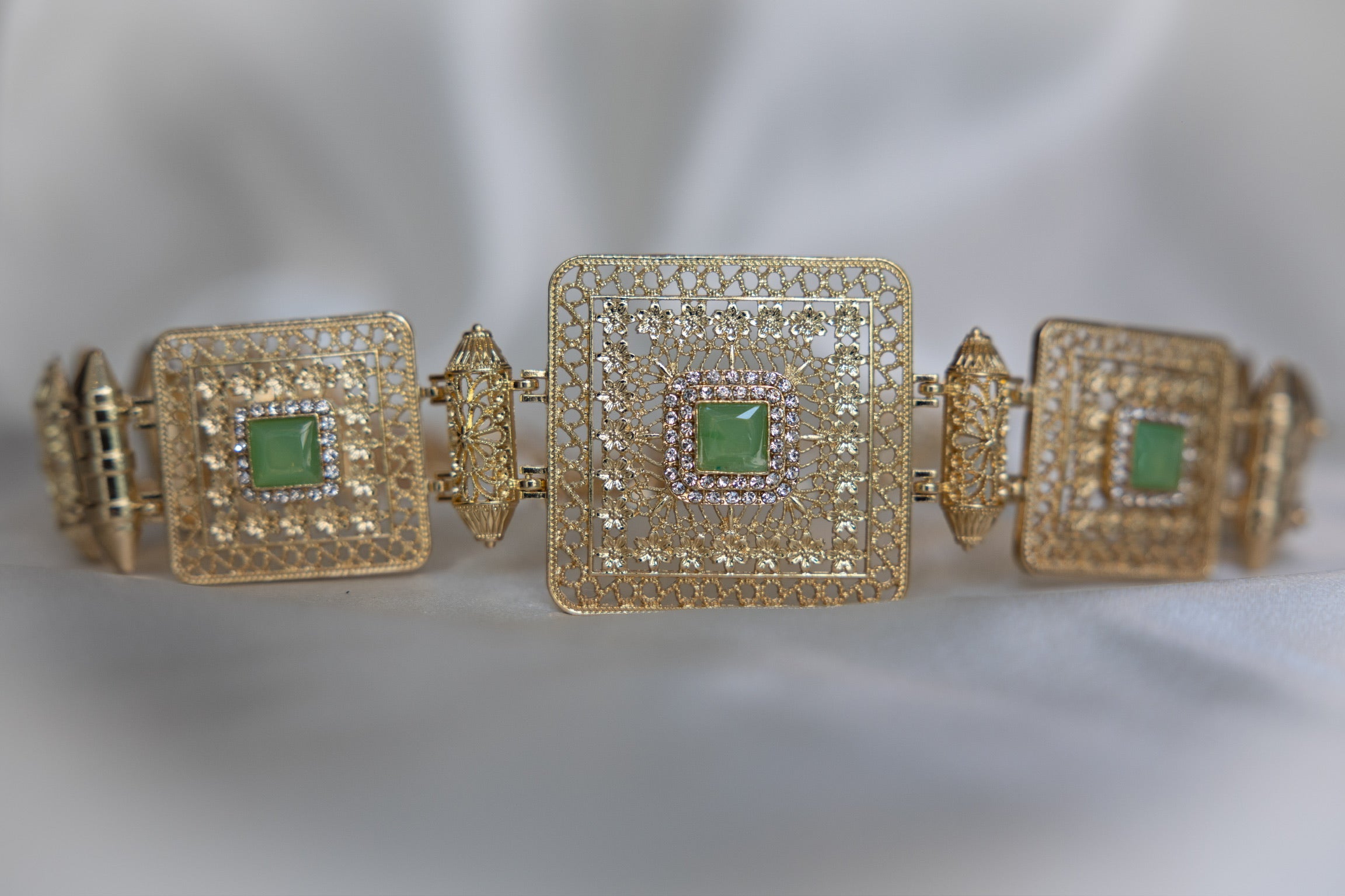 CEINTURE GOLD VERT