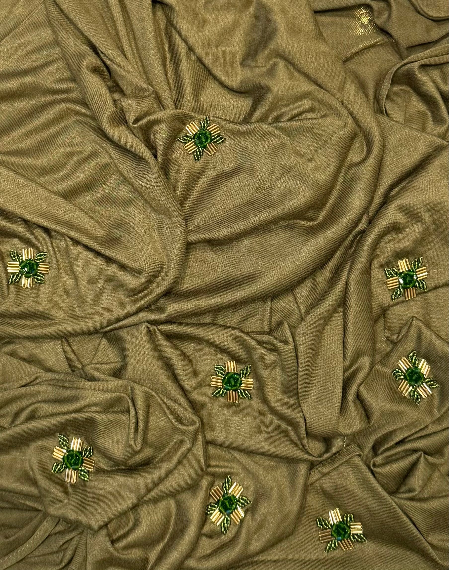 Foulard vert kaki