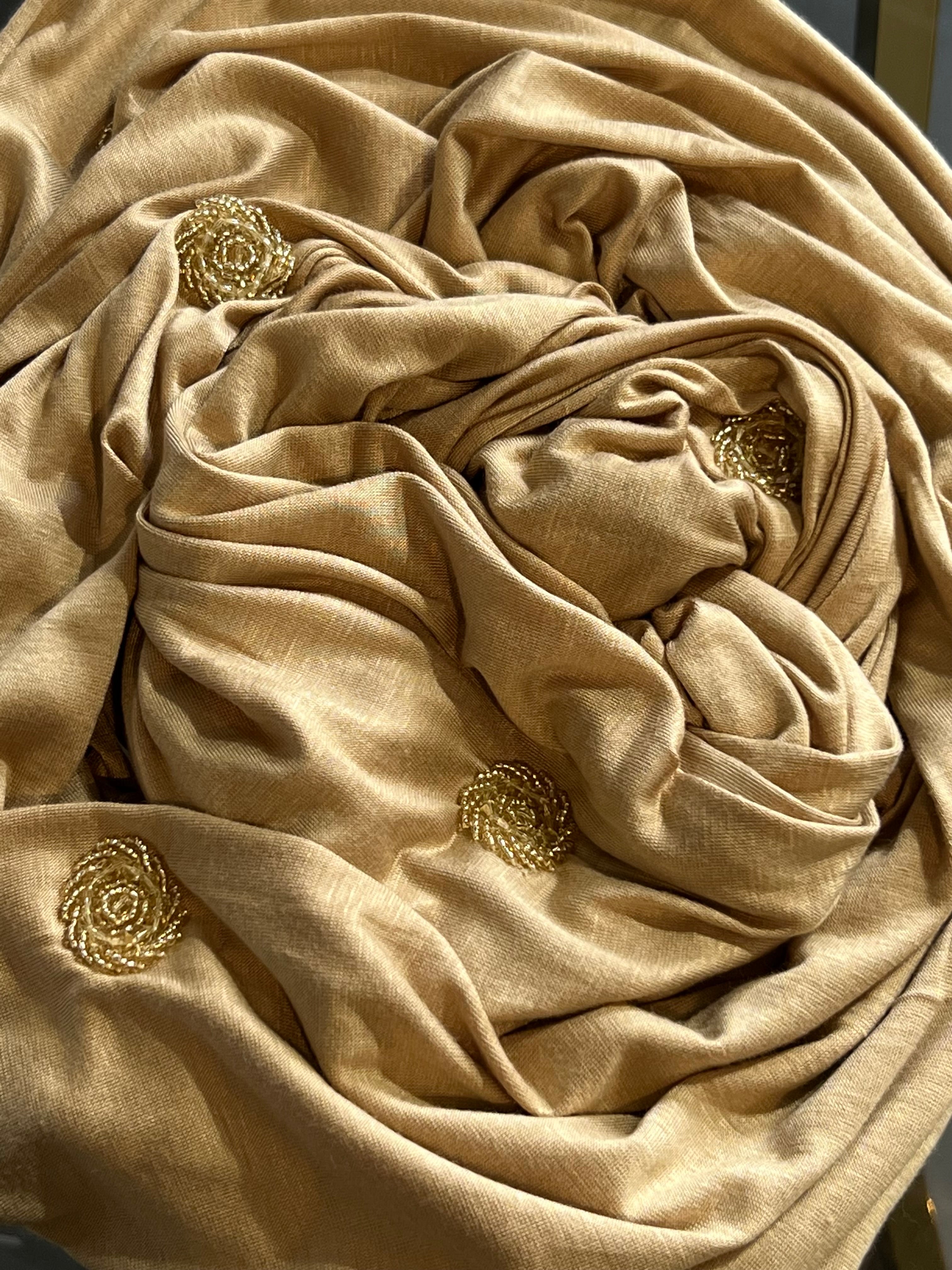 FOULARD JERSEY COTON GOLD